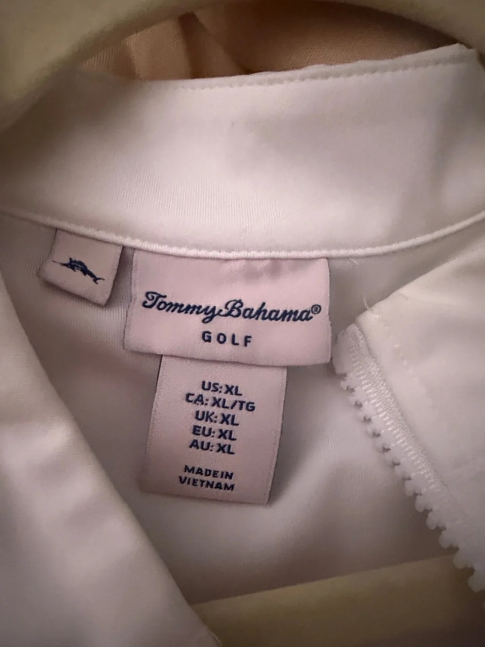 Tommy Bahama Sleeveless Zip-Neck Midi Dress in Cream - Picture 3 of 3